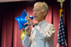 Dr. George Sugai giving his Keynote Address at the DE-PBS Conference